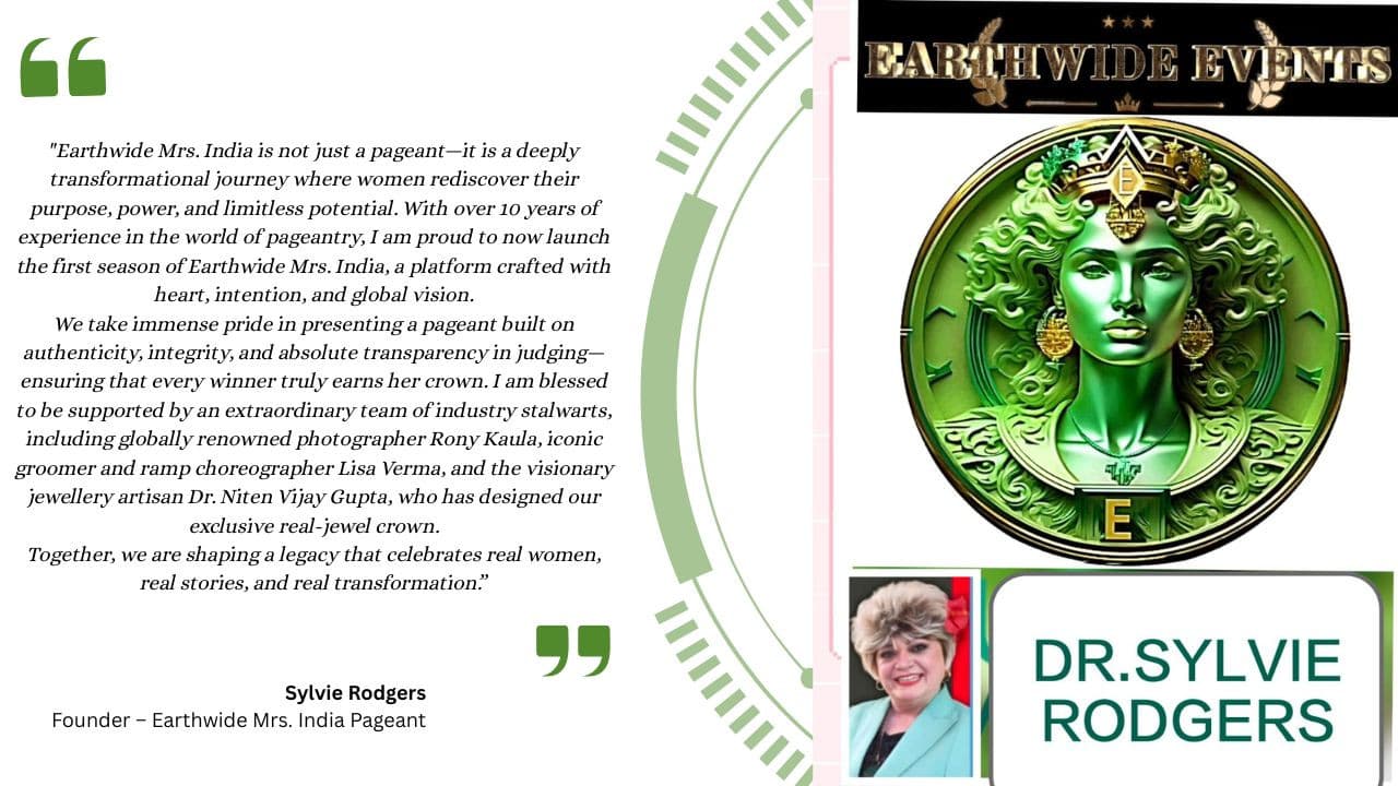 Dr. Sylvie Rodgers, CEO & Founder of Earthwide Mrs India